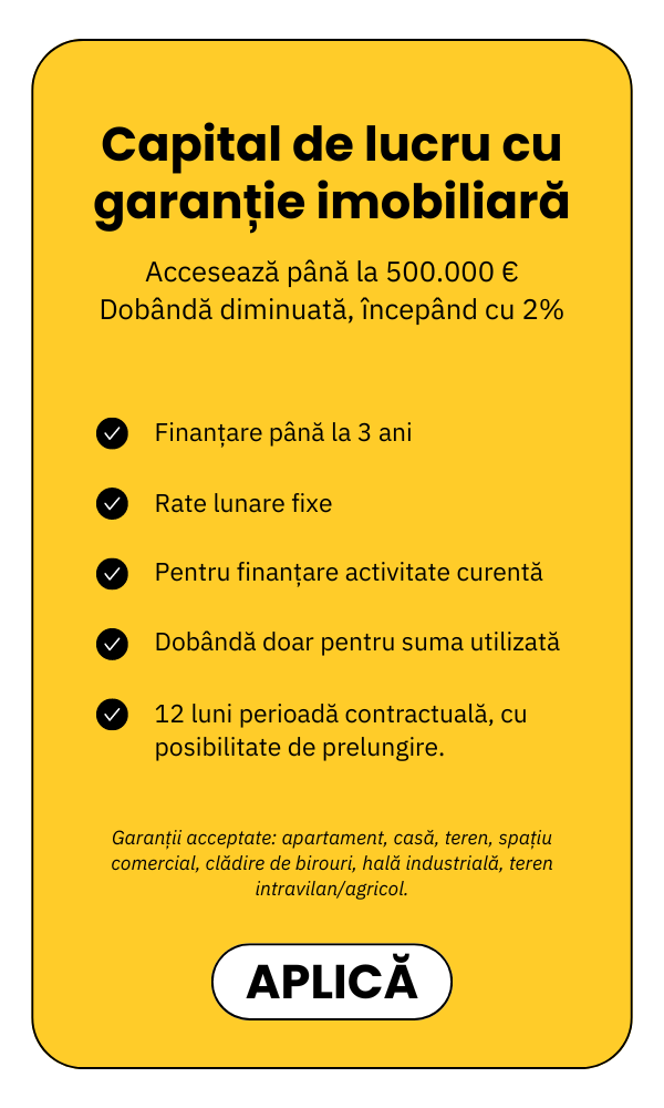 Capital de lucru cu garanție imobiliară